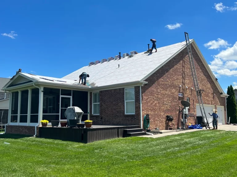Anchor Roofing in Franklin TN showcases roofers making progress on a past project
